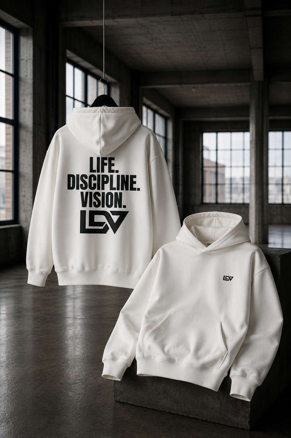 LDV™ CORE_01 Oversized Hoodie White
