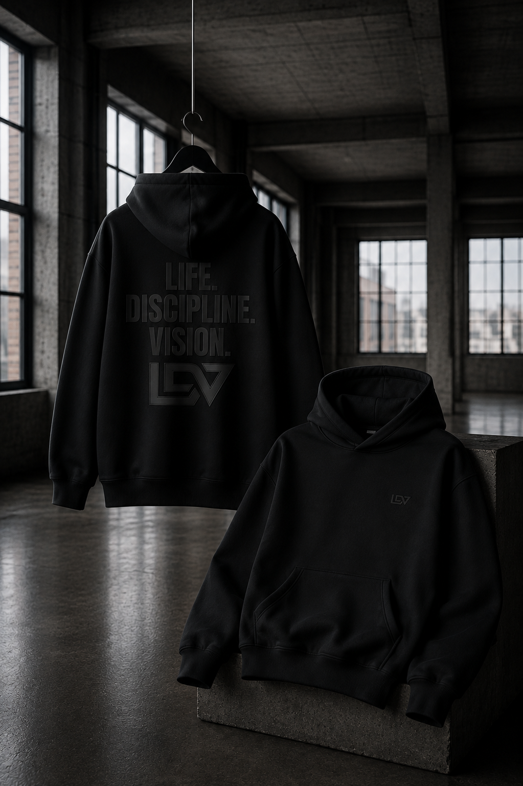 LDV™ CORE_01 Oversized Hoodie Black